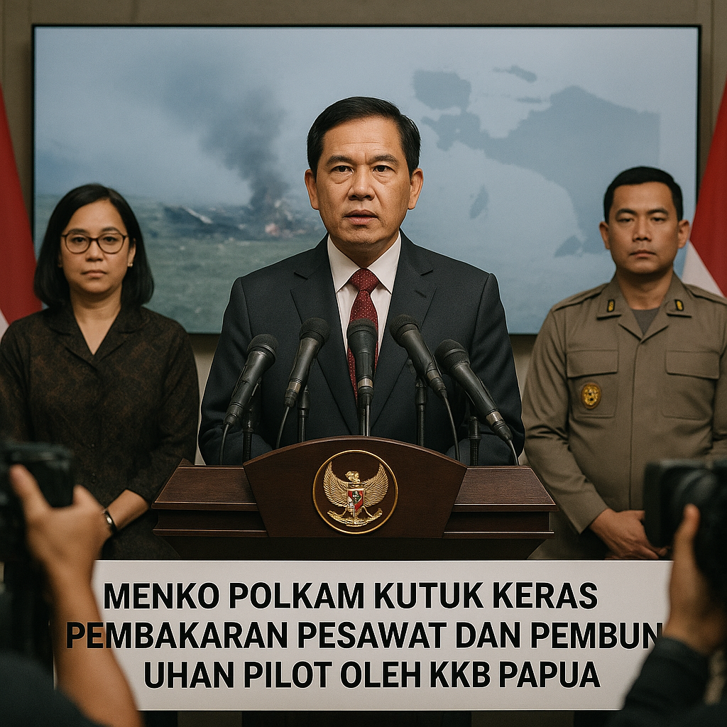 Menko Polkam Kutuk Keras Pembakaran Pesawat dan Pembunuhan Pilot oleh KKB Papua