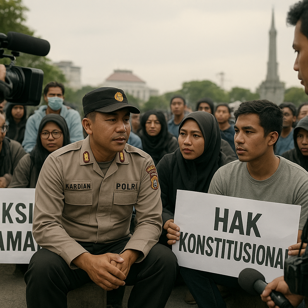 Polri Melakukan Pendekatan Mediatif dalam Penanganan Demonstrasi di Surabaya