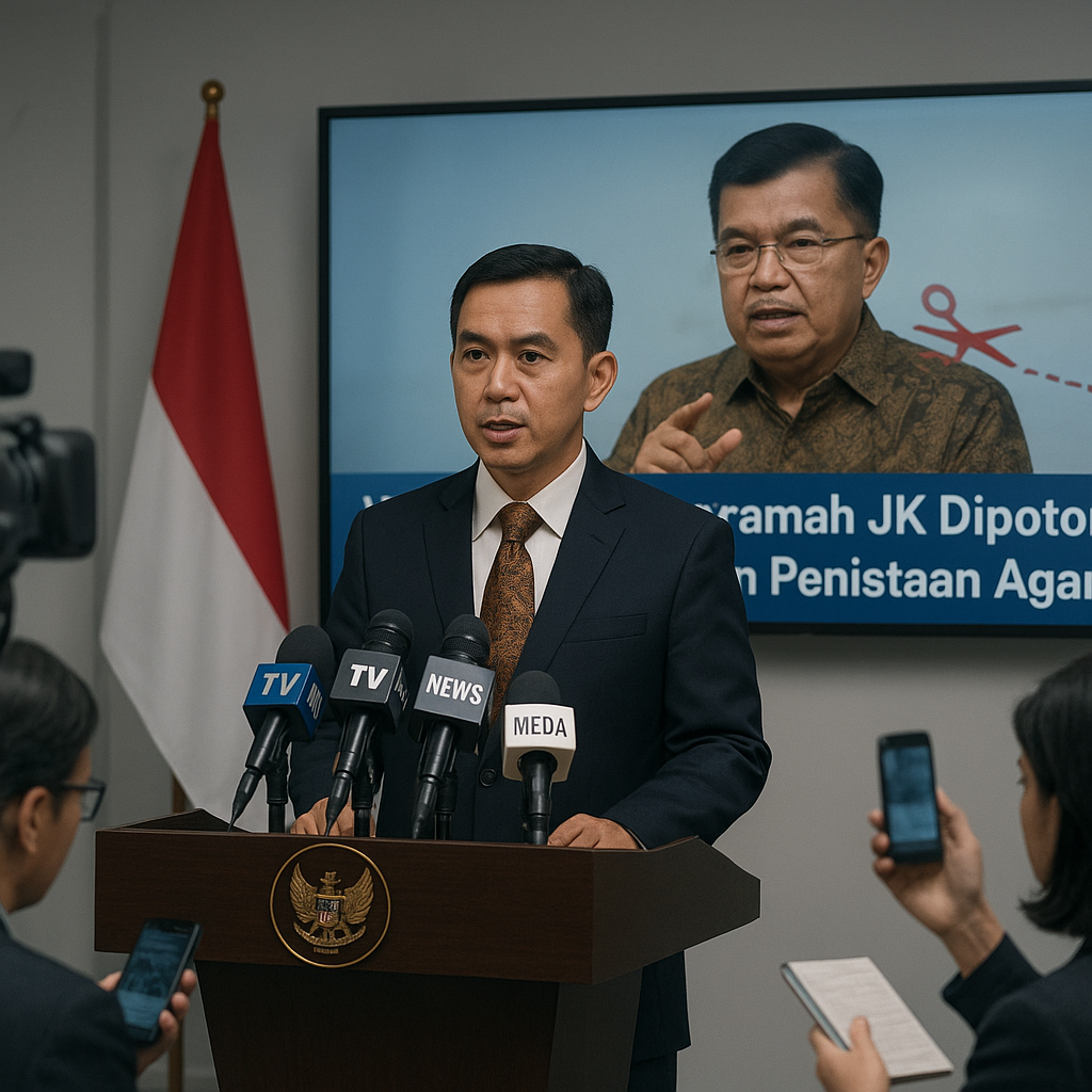 Video Ceramah Jusuf Kalla Dipotong, Jubir Tegaskan Bukan Penistaan Agama